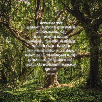 Picture 04 - ஏசாயா 29:15 TAMIRV - தங்கள் ஆலோசனையைக் - Bible Verse Picture