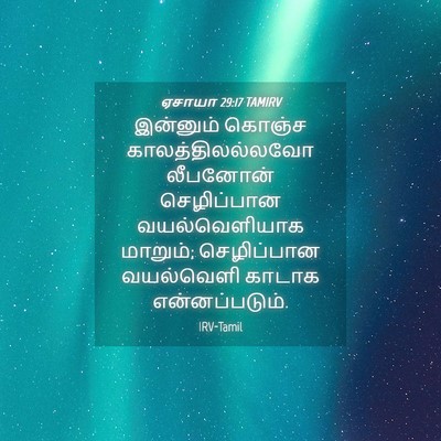 Picture 04 - ஏசாயா 29:17 TAMIRV - இன்னும் கொஞ்ச - Bible Verse Picture
