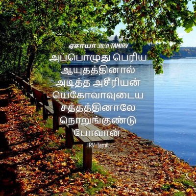 Picture 04 - ஏசாயா 30:31 TAMIRV - அப்பொழுது பெரிய - Bible Verse Picture
