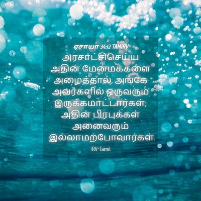 Picture 04 - ஏசாயா 34:12 TAMIRV - அரசாட்சிசெய்ய - Bible Verse Picture