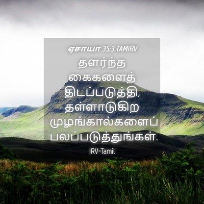 Picture 04 - ஏசாயா 35:3 TAMIRV - தளர்ந்த கைகளைத் - Bible Verse Picture