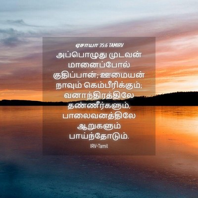 Picture 04 - ஏசாயா 35:6 TAMIRV - அப்பொழுது முடவன் - Bible Verse Picture