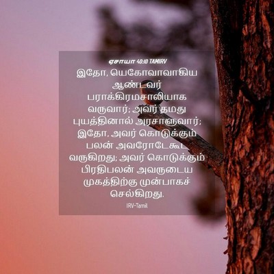 Picture 04 - ஏசாயா 40:10 TAMIRV - இதோ, யெகோவாவாகிய - Bible Verse Picture