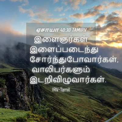 Picture 04 - ஏசாயா 40:30 TAMIRV - இளைஞர்கள் - Bible Verse Picture