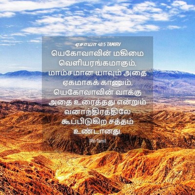 Picture 04 - ஏசாயா 40:5 TAMIRV - யெகோவாவின் மகிமை - Bible Verse Picture