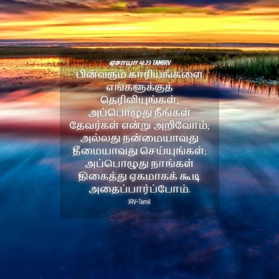 Picture 04 - ஏசாயா 41:23 TAMIRV - பின்வரும் - Bible Verse Picture