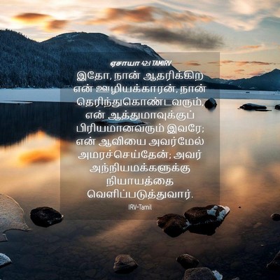 Picture 04 - ஏசாயா 42:1 TAMIRV - இதோ, நான் - Bible Verse Picture