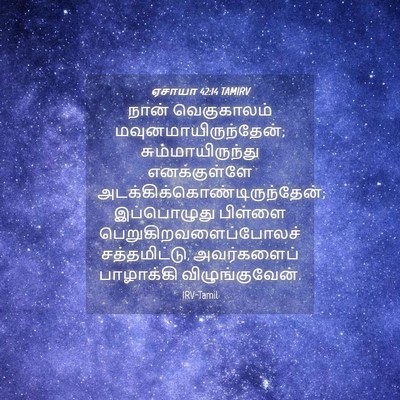 Picture 04 - ஏசாயா 42:14 TAMIRV - நான் வெகுகாலம் - Bible Verse Picture