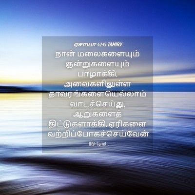 Picture 04 - ஏசாயா 42:15 TAMIRV - நான் மலைகளையும் - Bible Verse Picture