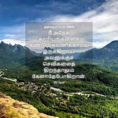 Picture 04 - ஏசாயா 42:20 TAMIRV - நீ அநேக - Bible Verse Picture