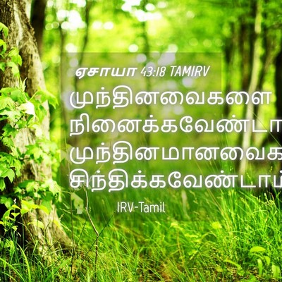 Picture 04 - ஏசாயா 43:18 TAMIRV - முந்தினவைகளை - Bible Verse Picture