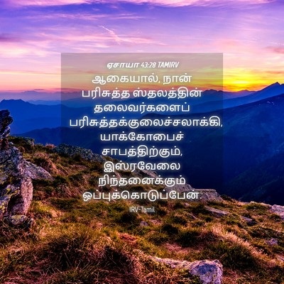 Picture 04 - ஏசாயா 43:28 TAMIRV - ஆகையால், நான் - Bible Verse Picture