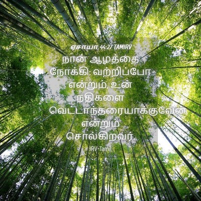 Picture 04 - ஏசாயா 44:27 TAMIRV - நான் ஆழத்தை - Bible Verse Picture