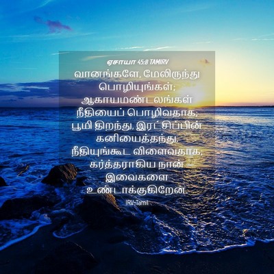 Picture 04 - ஏசாயா 45:8 TAMIRV - வானங்களே, - Bible Verse Picture