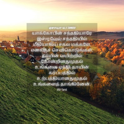 Picture 04 - ஏசாயா 46:3 TAMIRV - யாக்கோபின் - Bible Verse Picture