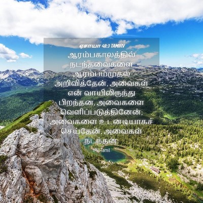 Picture 04 - ஏசாயா 48:3 TAMIRV - ஆரம்பகாலத்தில் - Bible Verse Picture