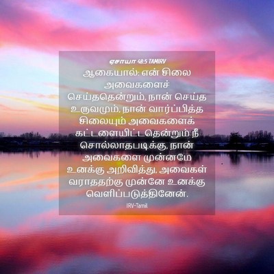 Picture 04 - ஏசாயா 48:5 TAMIRV - ஆகையால்: என் சிலை - Bible Verse Picture
