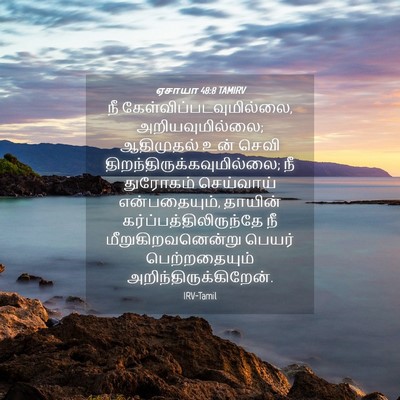Picture 04 - ஏசாயா 48:8 TAMIRV - நீ - Bible Verse Picture