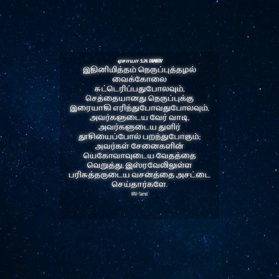 Picture 04 - ஏசாயா 5:24 TAMIRV - இதினிமித்தம் - Bible Verse Picture