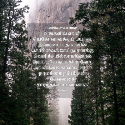 Picture 04 - ஏசாயா 50:10 TAMIRV - உங்களில் எவன் - Bible Verse Picture