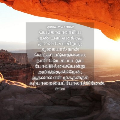 Picture 04 - ஏசாயா 50:7 TAMIRV - யெகோவாவாகிய - Bible Verse Picture