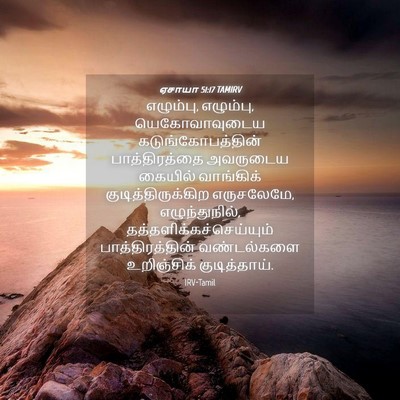 Picture 04 - ஏசாயா 51:17 TAMIRV - எழும்பு, எழும்பு, - Bible Verse Picture