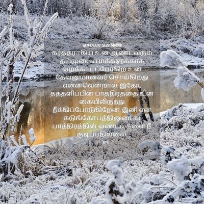 Picture 04 - ஏசாயா 51:22 TAMIRV - கர்த்தராகிய உன் - Bible Verse Picture