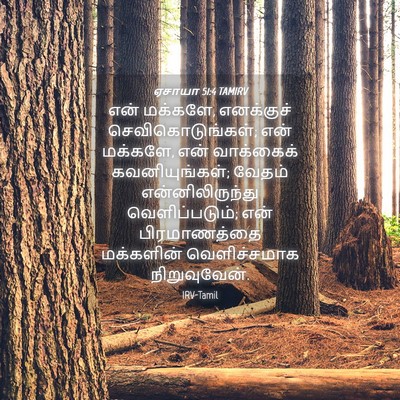 Picture 04 - ஏசாயா 51:4 TAMIRV - என் மக்களே, - Bible Verse Picture