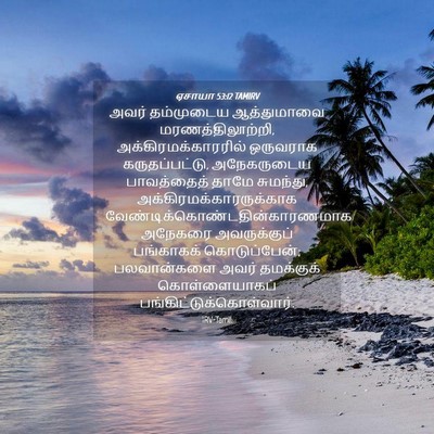 Picture 04 - ஏசாயா 53:12 TAMIRV - அவர் தம்முடைய - Bible Verse Picture