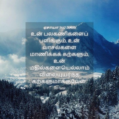 Picture 04 - ஏசாயா 54:12 TAMIRV - உன் பலகணிகளைப் - Bible Verse Picture