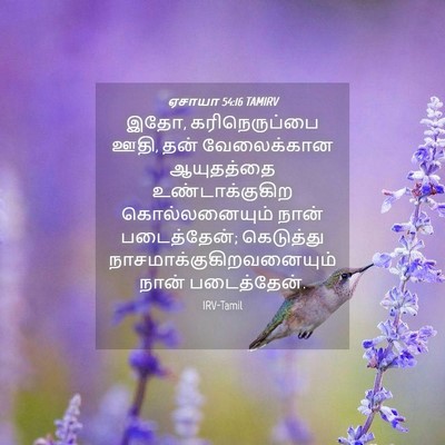 Picture 04 - ஏசாயா 54:16 TAMIRV - இதோ, கரிநெருப்பை - Bible Verse Picture