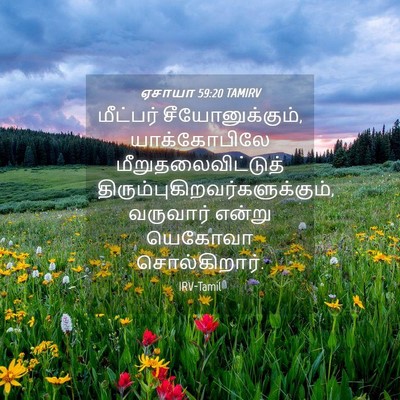 Picture 04 - ஏசாயா 59:20 TAMIRV - மீட்பர் - Bible Verse Picture