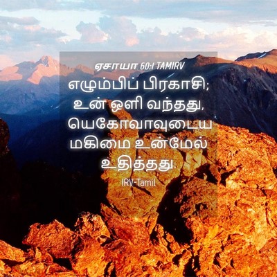 Picture 04 - ஏசாயா 60:1 TAMIRV - எழும்பிப் - Bible Verse Picture
