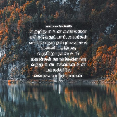 Picture 04 - ஏசாயா 60:4 TAMIRV - சுற்றிலும் உன் - Bible Verse Picture
