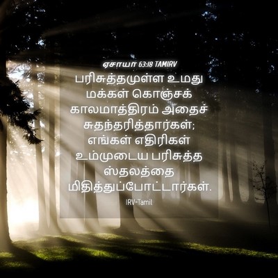 Picture 04 - ஏசாயா 63:18 TAMIRV - பரிசுத்தமுள்ள - Bible Verse Picture