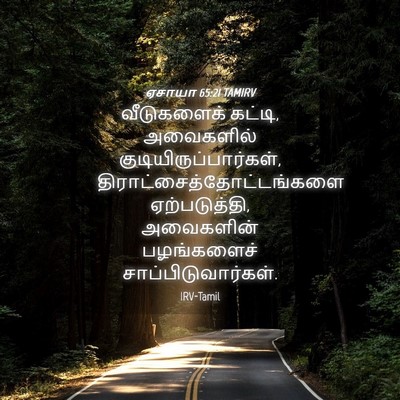 Picture 04 - ஏசாயா 65:21 TAMIRV - வீடுகளைக் கட்டி, - Bible Verse Picture