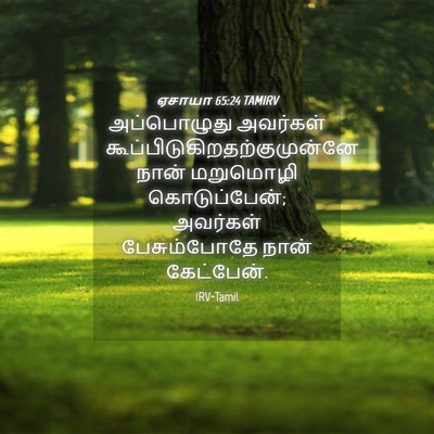 Picture 04 - ஏசாயா 65:24 TAMIRV - அப்பொழுது அவர்கள் - Bible Verse Picture