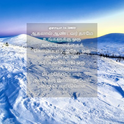 Picture 04 - ஏசாயா 7:14 TAMIRV - ஆதலால் ஆண்டவர் - Bible Verse Picture
