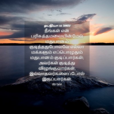 Picture 04 - ஒபதியா 1:16 TAMIRV - நீங்கள் என் - Bible Verse Picture