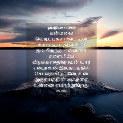 Picture 04 - ஒபதியா 1:3 TAMIRV - கன்மலை - Bible Verse Picture