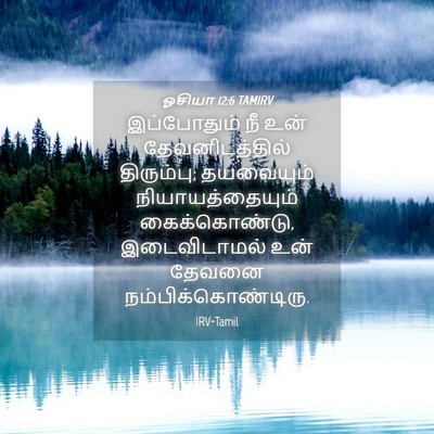 Picture 04 - ஓசியா 12:6 TAMIRV - இப்போதும் நீ உன் - Bible Verse Picture