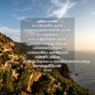 Picture 04 - ஓசியா 12:8 TAMIRV - எப்பிராயீம்: நான் - Bible Verse Picture