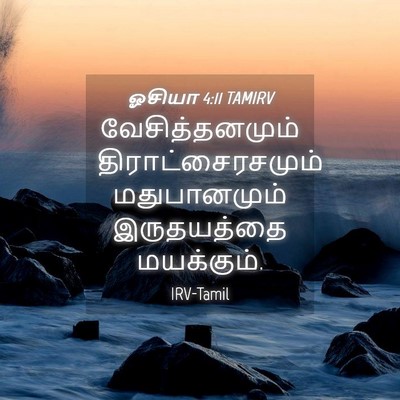 Picture 04 - ஓசியா 4:11 TAMIRV - வேசித்தனமும் - Bible Verse Picture