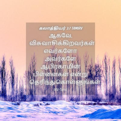 Picture 04 - கலாத்தியர் 3:7 TAMIRV - ஆகவே, - Bible Verse Picture