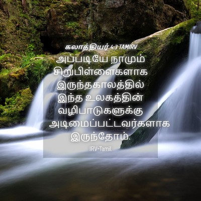 Picture 04 - கலாத்தியர் 4:3 TAMIRV - அப்படியே நாமும் - Bible Verse Picture