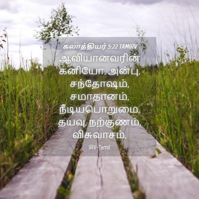 Picture 04 - கலாத்தியர் 5:22 TAMIRV - ஆவியானவரின் - Bible Verse Picture
