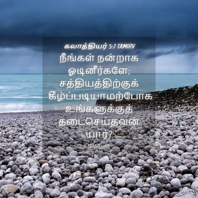 Picture 04 - கலாத்தியர் 5:7 TAMIRV - நீங்கள் நன்றாக - Bible Verse Picture