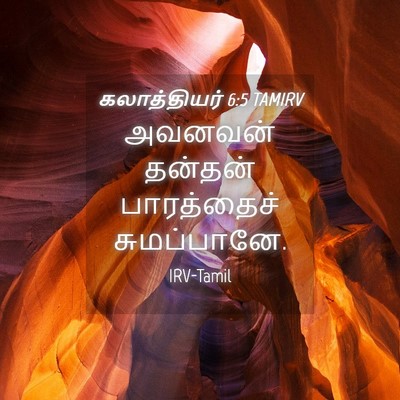 Picture 04 - கலாத்தியர் 6:5 TAMIRV - அவனவன் தன்தன் - Bible Verse Picture