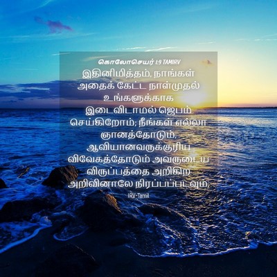 Picture 04 - கொலோசெயர் 1:9 TAMIRV - இதினிமித்தம், - Bible Verse Picture