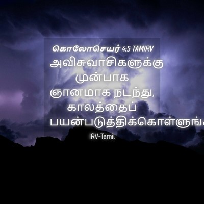 Picture 04 - கொலோசெயர் 4:5 TAMIRV - அவிசுவாசிகளுக்கு - Bible Verse Picture